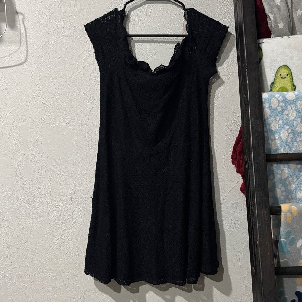 Rewind Black Lace Mini Dress